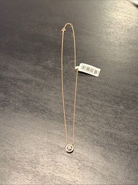 Thomas Sabo Rose Gold Halo Pendant Necklace with Crystal Center